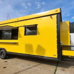 Beautiful 8x18ft Black food trailer with  equipment
