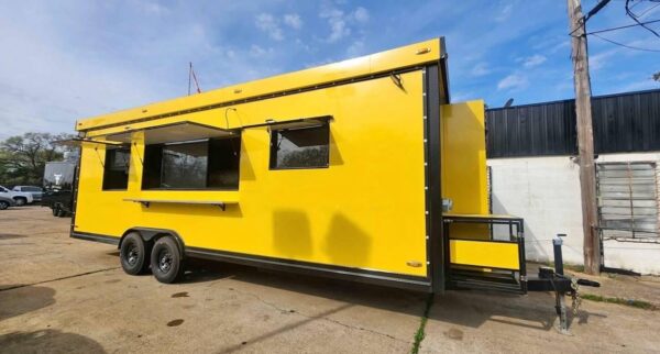 Beautiful 8x18ft Black food trailer with  equipment