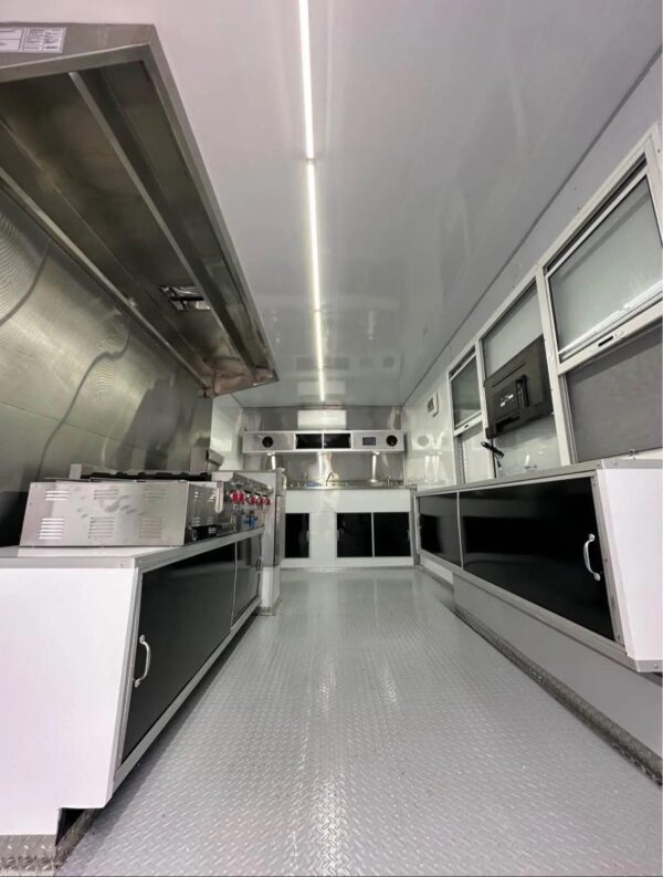 Beautiful 8x18ft Black food trailer with the following equipment - Image 10